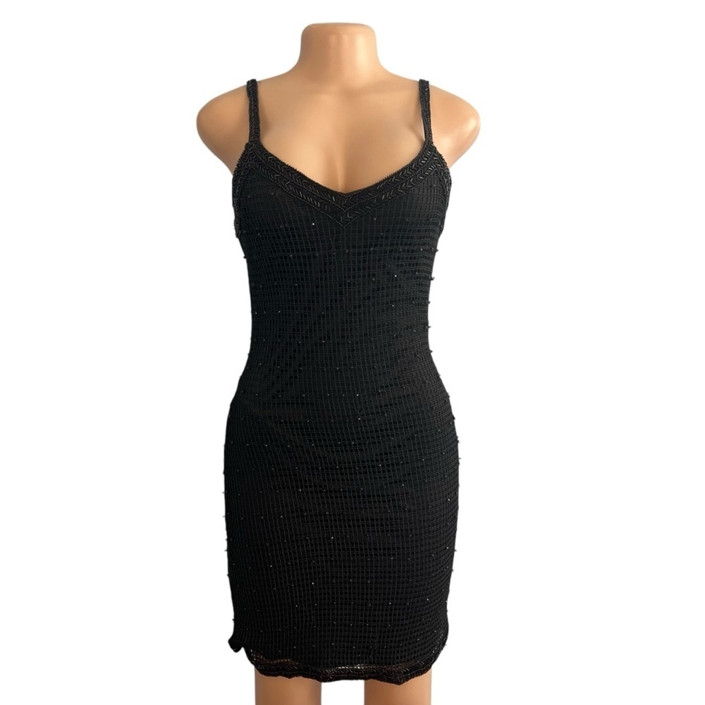 Brilliante by J.A Vintage Black Beaded Cocktail Dress - Picture 4 of 11